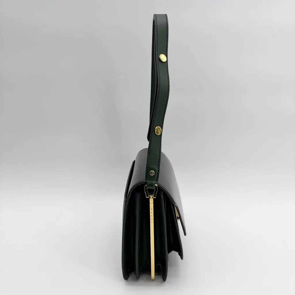 Marni Medium Trunk Bag Black Gold Hardware MultiColor Leather Very good - Box View