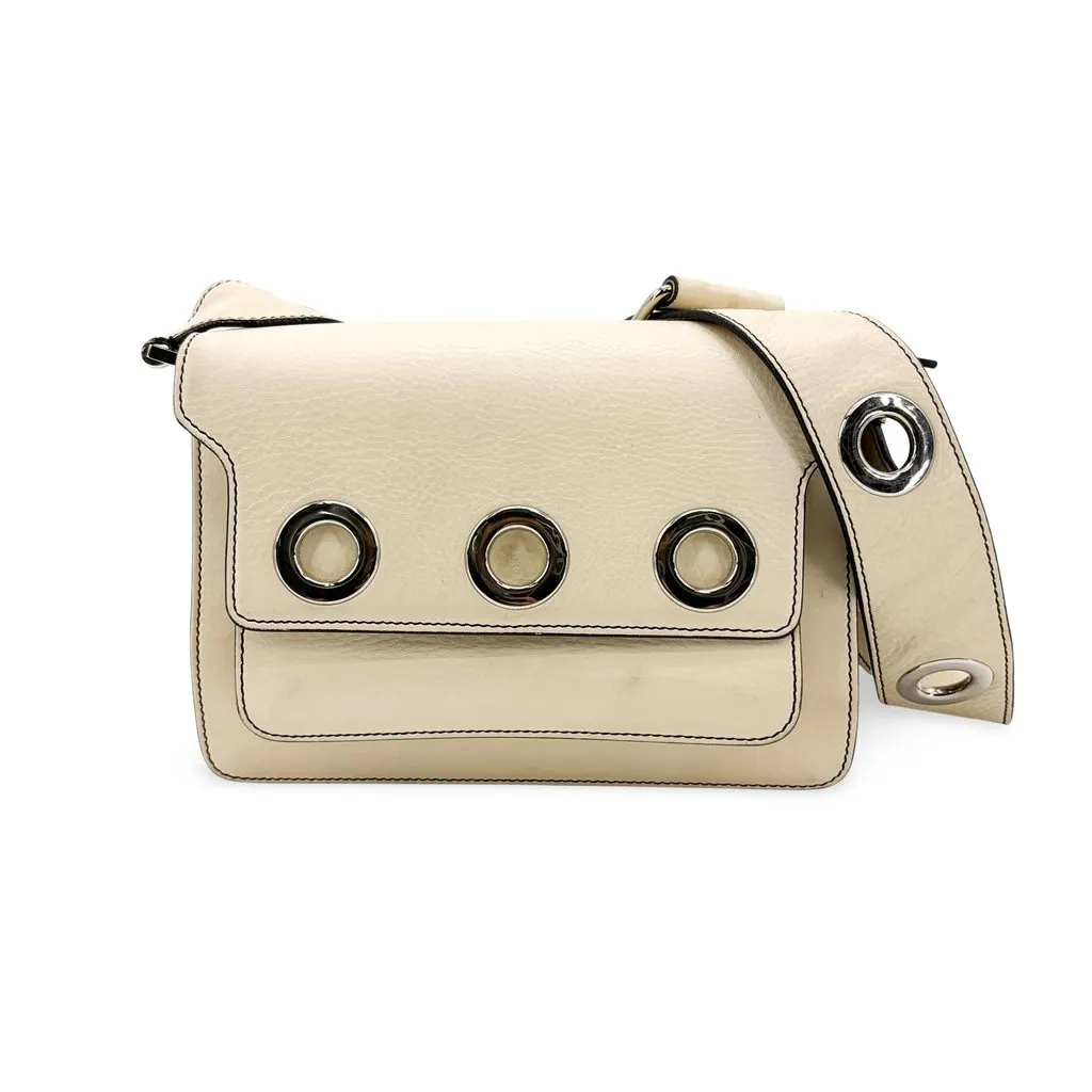 Marni Eyelet Trunk Shoulder Bag MultiColor Leather Fair - Front View