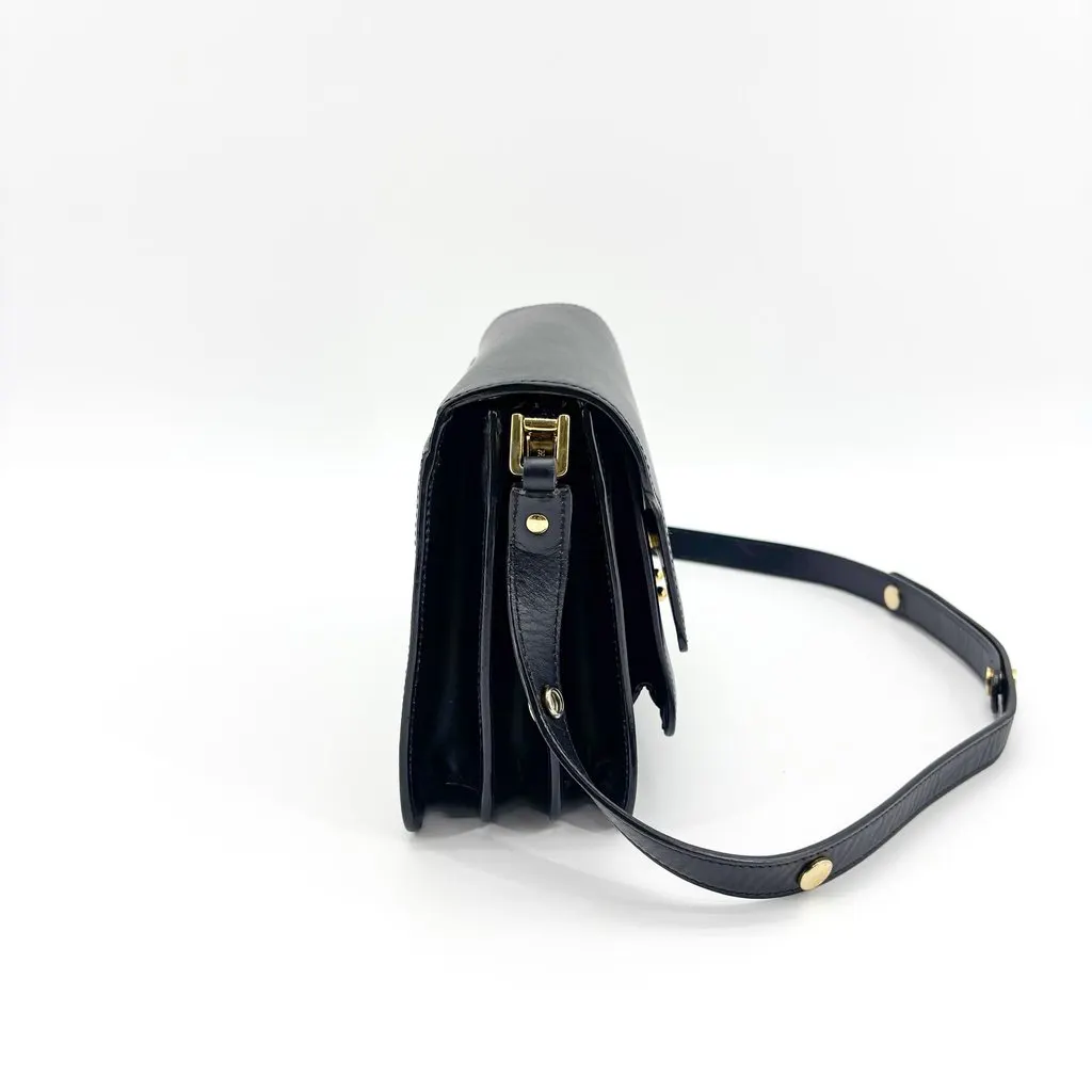 Marni Medium Trunk Shoulder Bag Navy Navy Leather Good - Box View