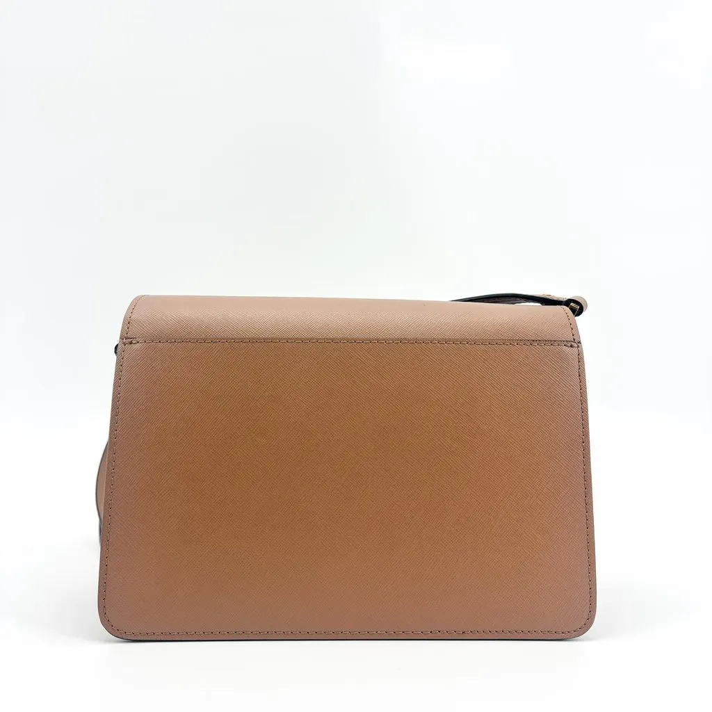 Marni Medium Trunk Bag in Brown Saffiano Leather Brown Leather Very good - Inside View