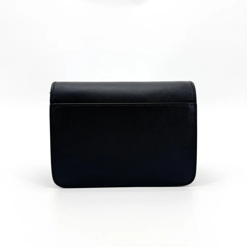Marni Saffiano Mini Trunk Bag Black Gold Black Leather Very good - Inside View