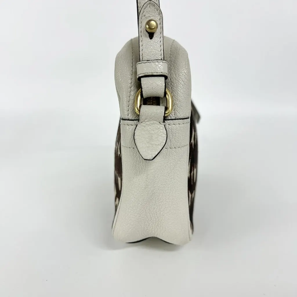 Miu Miu Logo print jacquard and leather shoulder bag Red Jacquard Good - Inside View