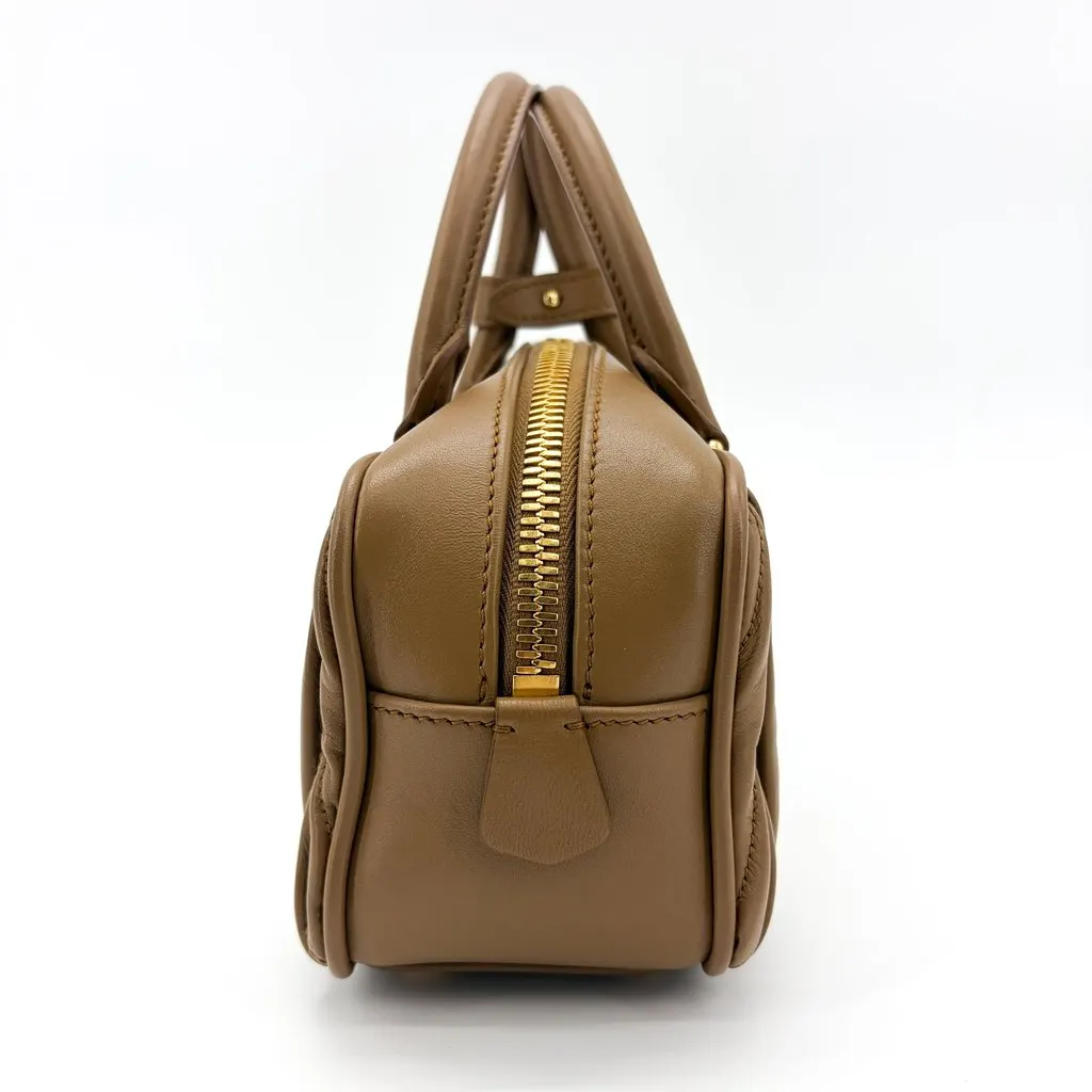 Miu Miu Arkadi Matelassé Napa Leather Bag Brown Brown Leather Very good - Box View