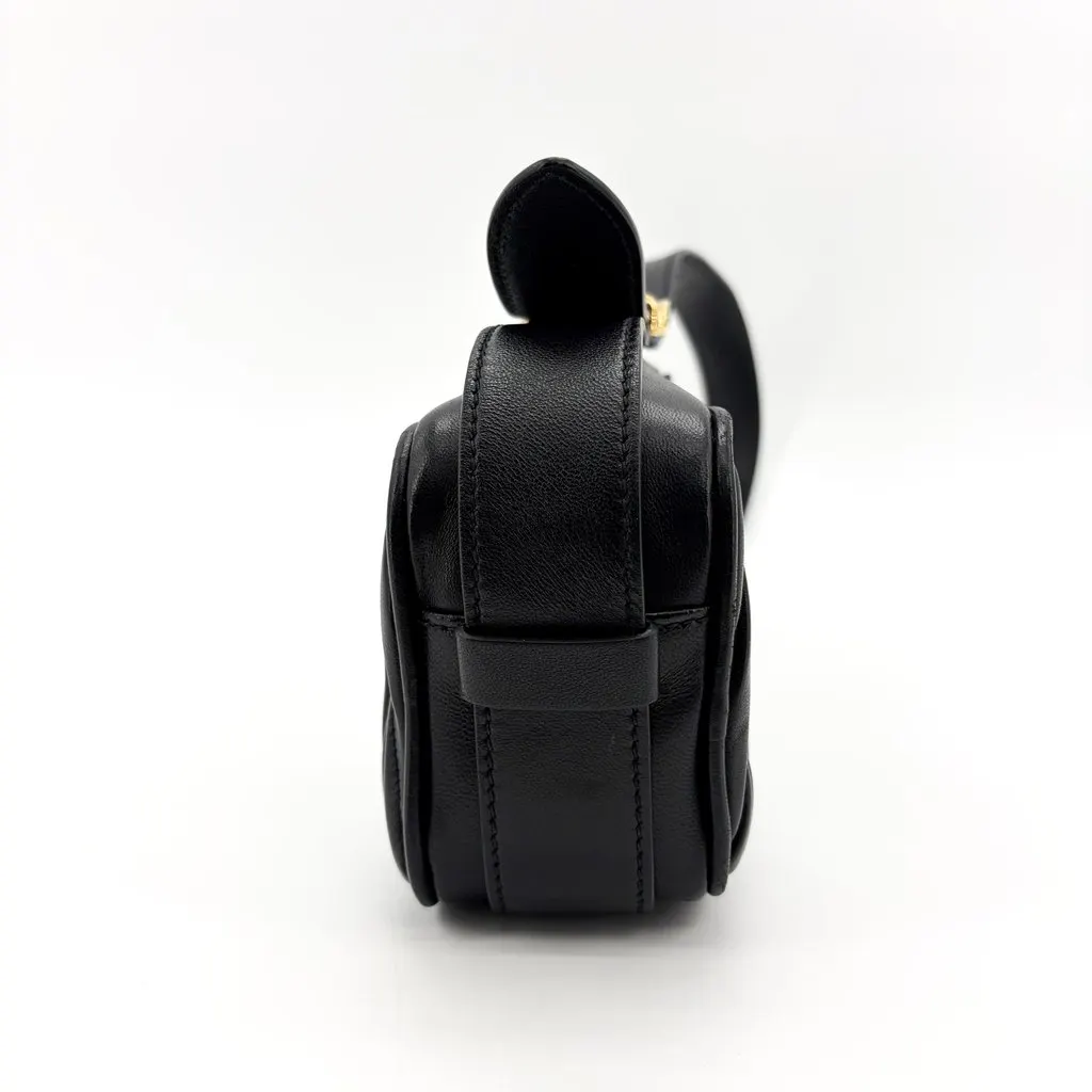 Miu Miu Matelassé Napa Leather Shoulder Bag Black Black Leather Very good - Box View