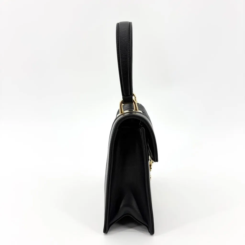 Miu Miu Matelasse Leather Top Handle Bag Black Black Leather Good - Box View