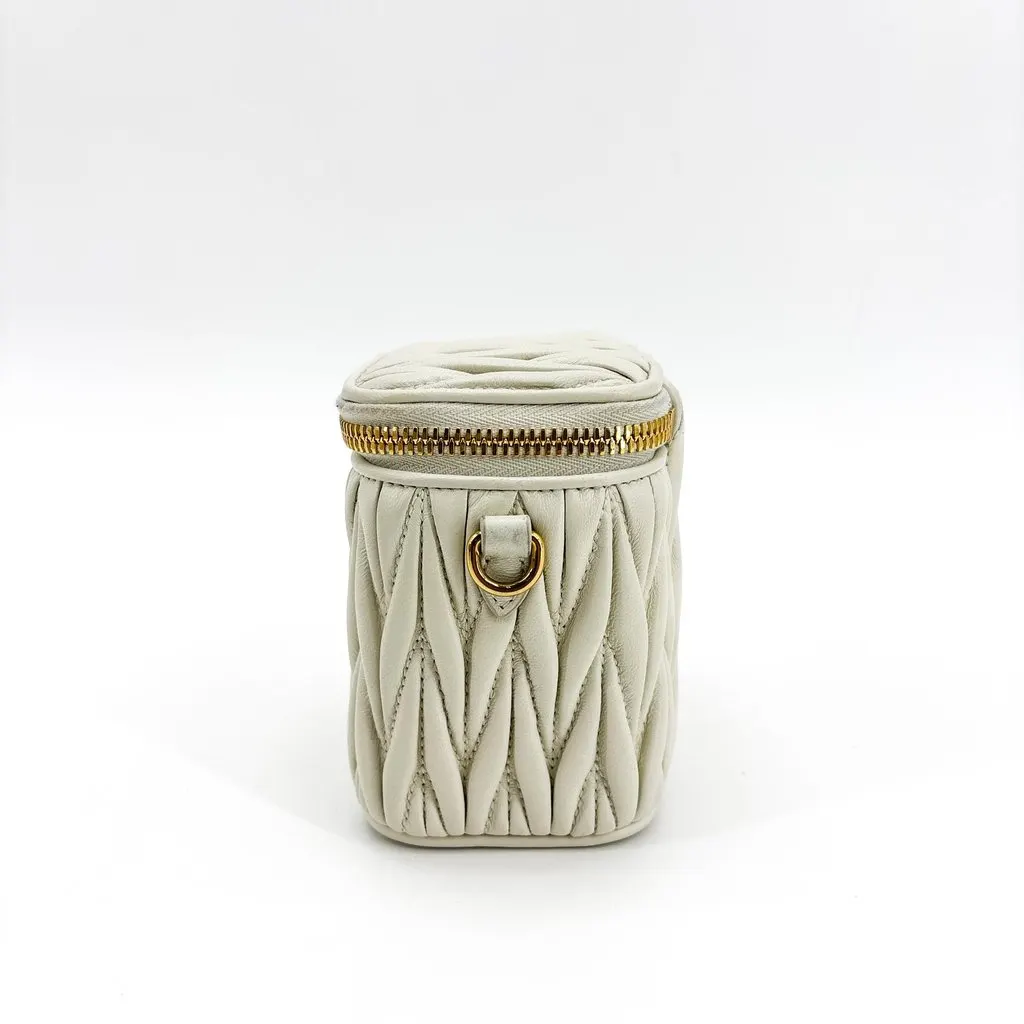 Miu Miu Matelasse Nappa Leather Mini Vanity Bag White White Leather Very good - Box View