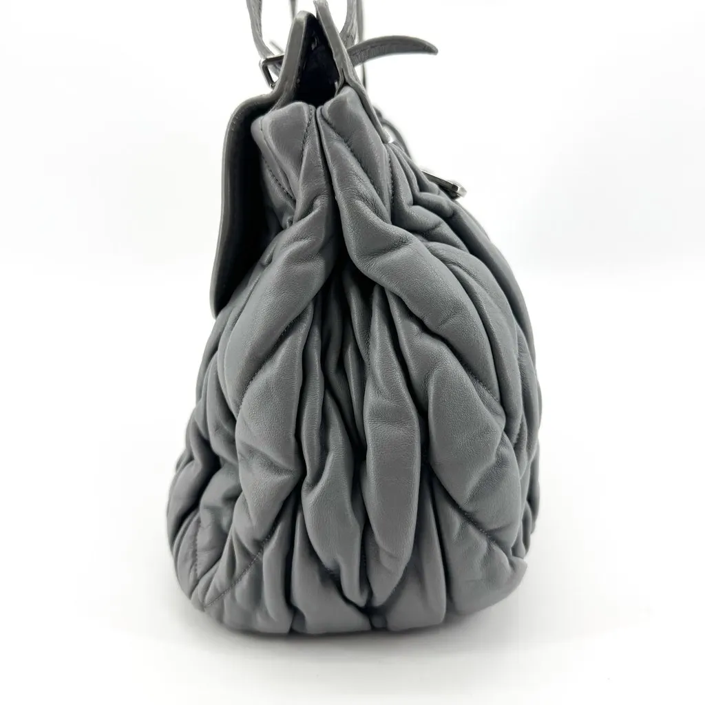 Miu Miu Matelasse Nappa Leather Shoulder Bag Grey MultiColor Leather Fair - Box View