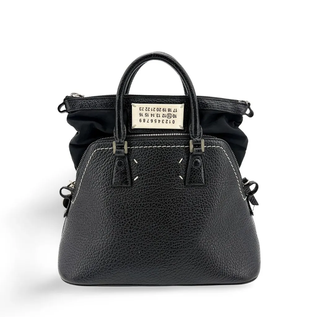 Maison Margiela 5AC Classic Micro Bag Black Black Leather Good - Front View