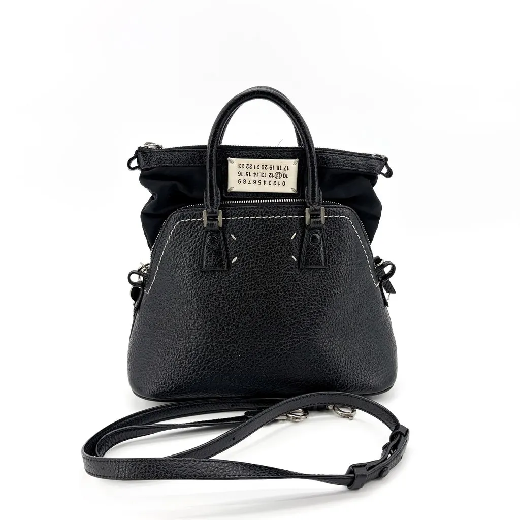 Maison Margiela 5AC Classic Micro Bag Black Black Leather Good - Back View