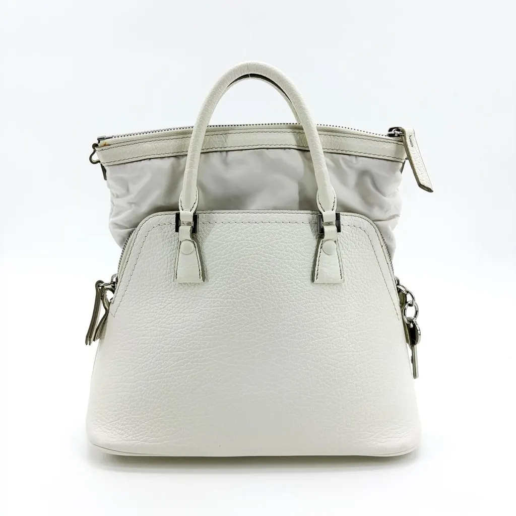 Maison Margiela 5AC Mini Handbag White White Leather Good - Inside View