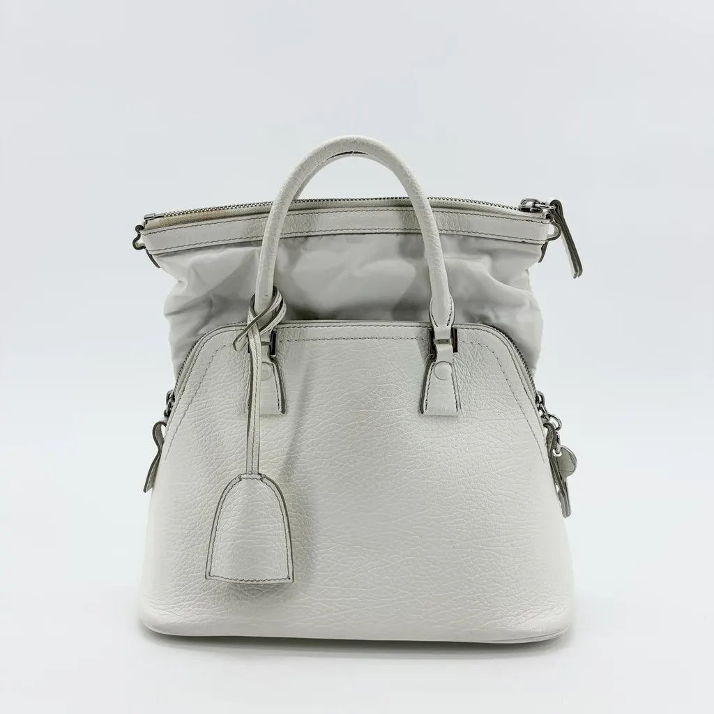 Maison Margiela 5AC Mini Handbag White White Leather Fair - Inside View