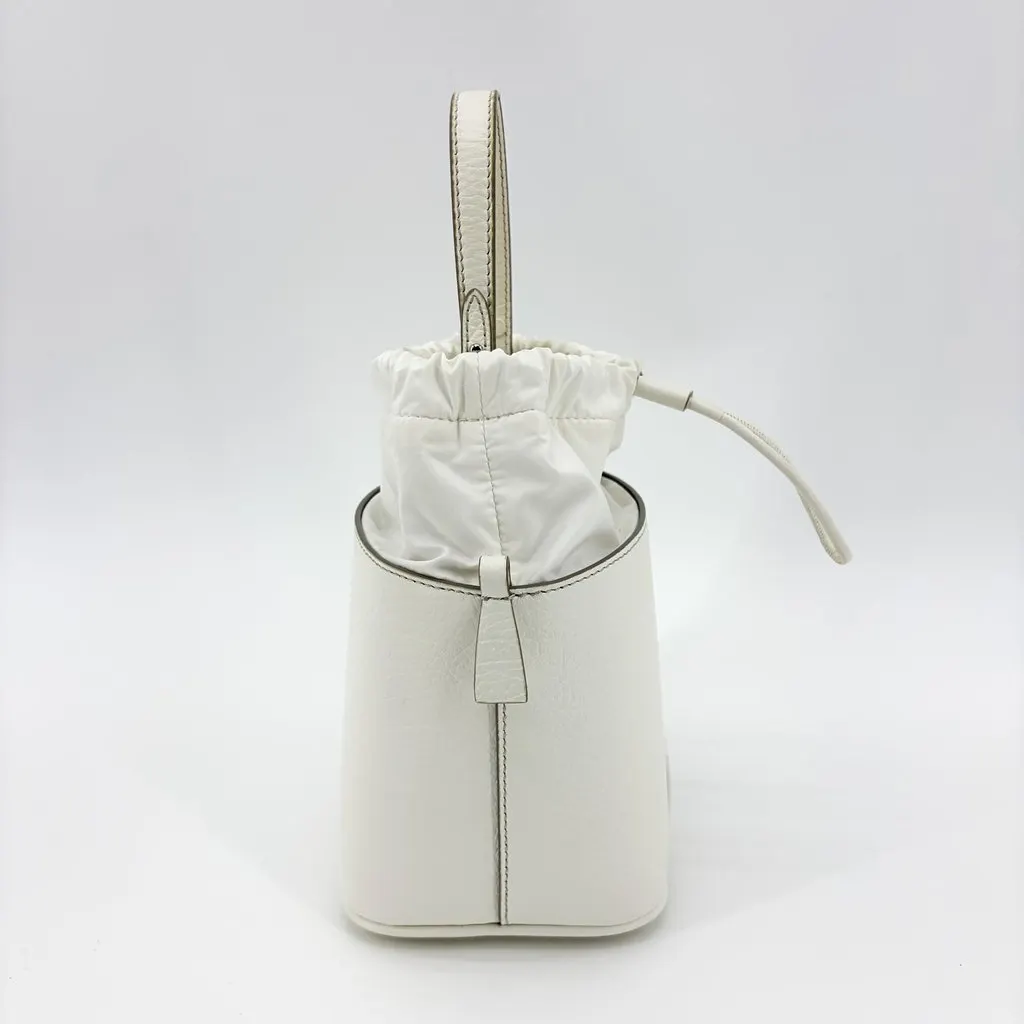 Maison Margiela 5AC Micro Bucket Bag White White Leather Good - Box View