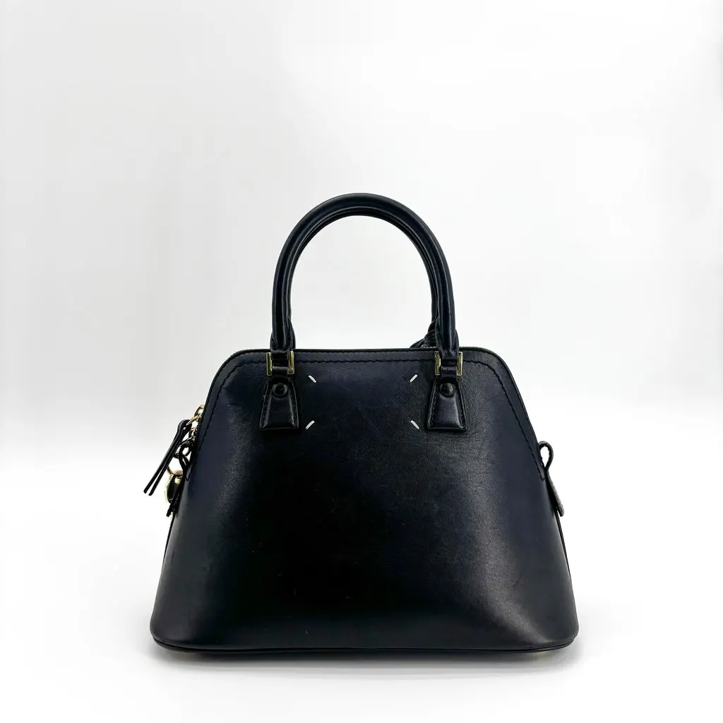 Maison Margiela 5AC Mini Tote Bag in Black Black Leather Good - Back View