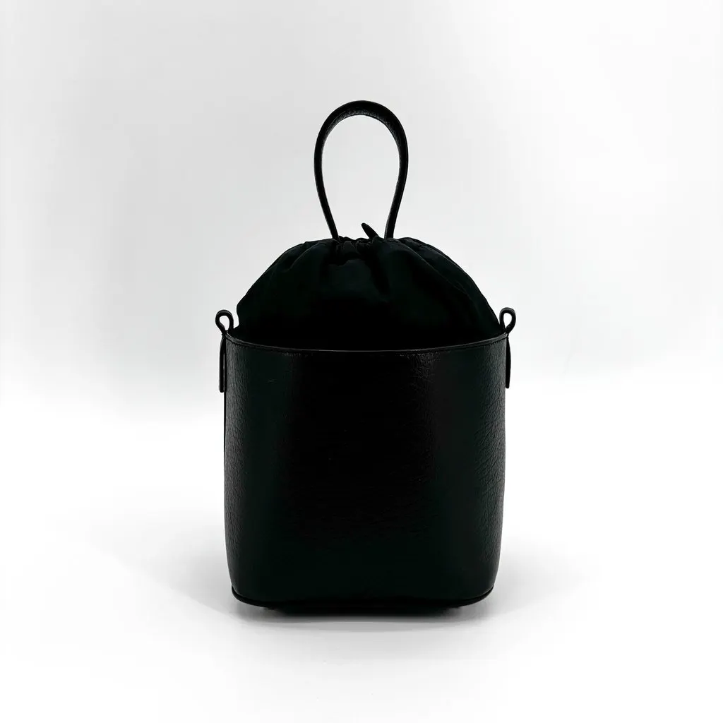 Maison Margiela 5AC Bucket Bag Black Black Leather Good - Back View
