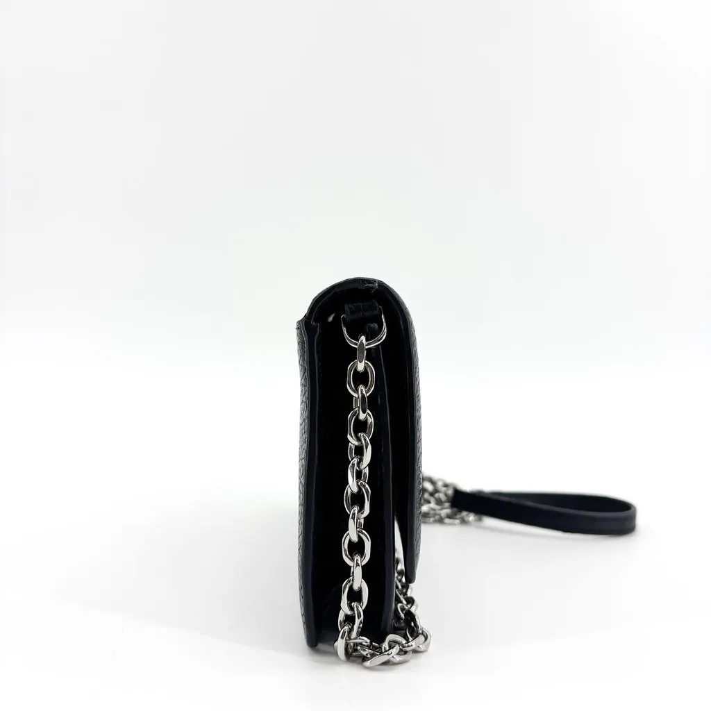 Maison Margiela Four-Stitch Leather Chain Wallet Black Black Leather Good - Box View