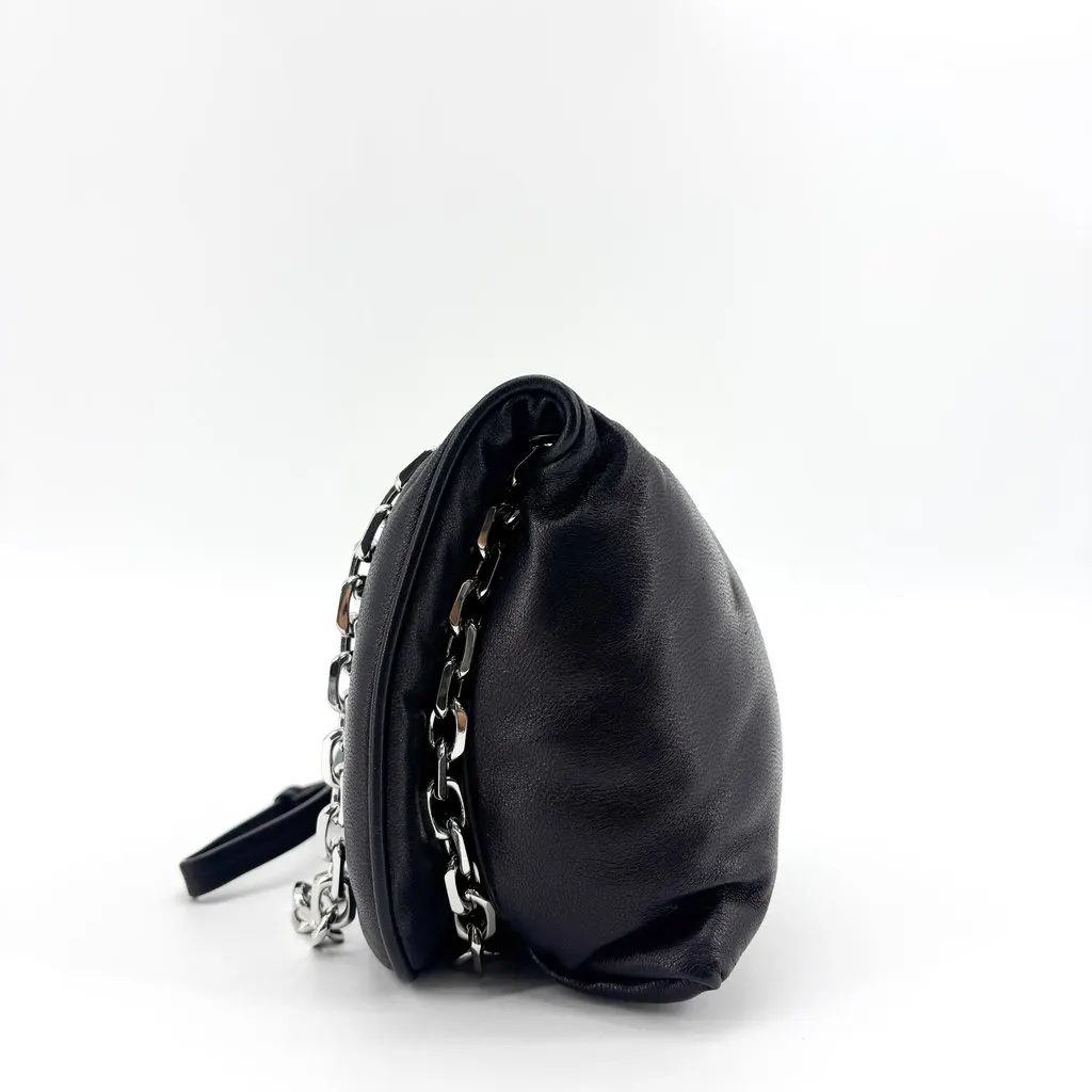 Maison Margiela Glam Slam Small Chain Shoulder Bag Black Black Shearling Good - Inside View
