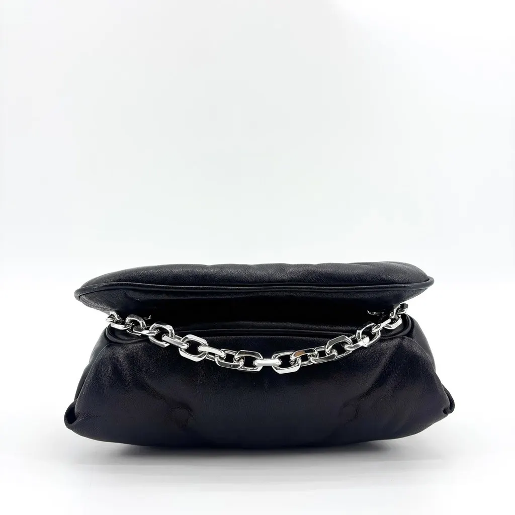 Maison Margiela Glam Slam Small Chain Shoulder Bag Black Black Shearling Good - Box View