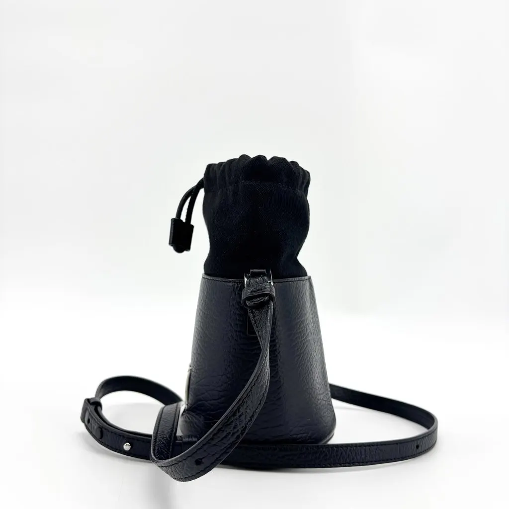 Maison Margiela 5AC Micro Bucket Bag Black Black Leather Good - Model View