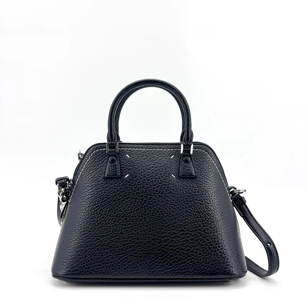 Maison Margiela 5AC Classique Micro Bag Black Black Leather Good - Back View