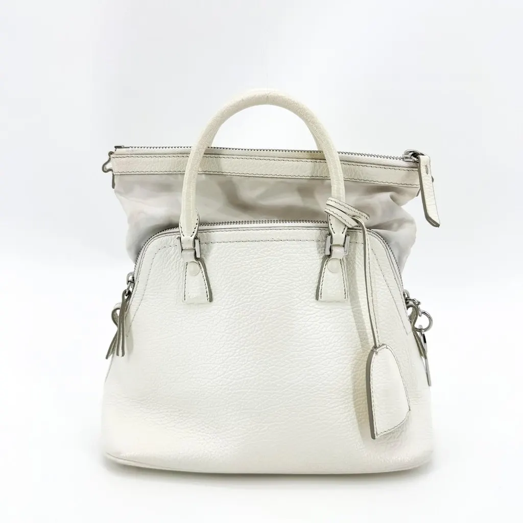 Maison Margiela 5AC Micro Shoulder Bag White White Leather Very good - Inside View