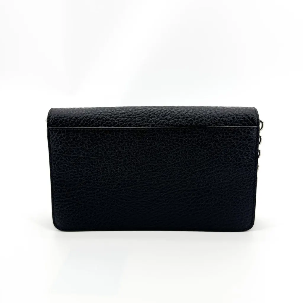Maison Margiela Grained Leather Chain Wallet Black Black Leather Very good - Back View