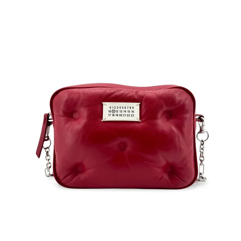 Maison Margiela Glam Slam Small Camera Bag Red Red Leather Very good - Front View