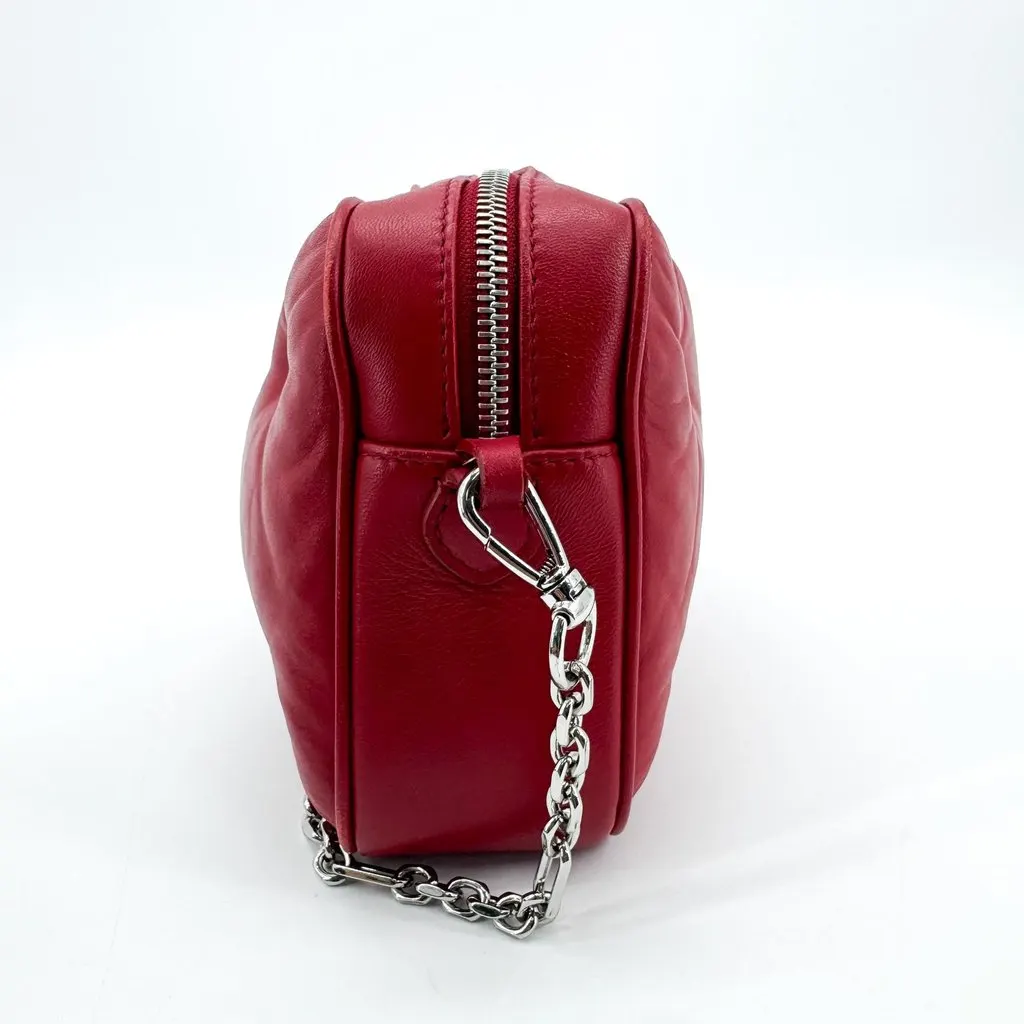 Maison Margiela Glam Slam Small Camera Bag Red Red Leather Very good - Inside View