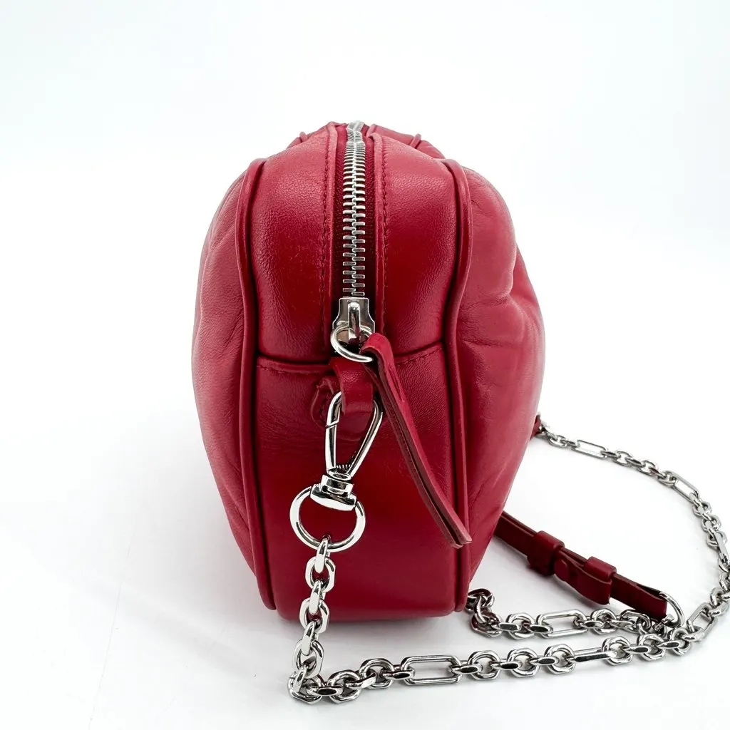 Maison Margiela Glam Slam Small Camera Bag Red Red Leather Very good - Model View