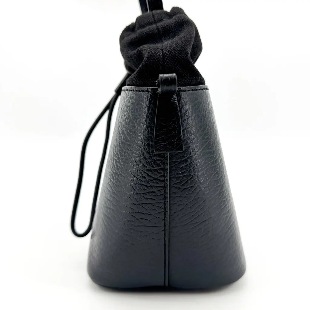 Maison Margiela 5AC Micro Bucket Bag Black Black Leather Good - Inside View