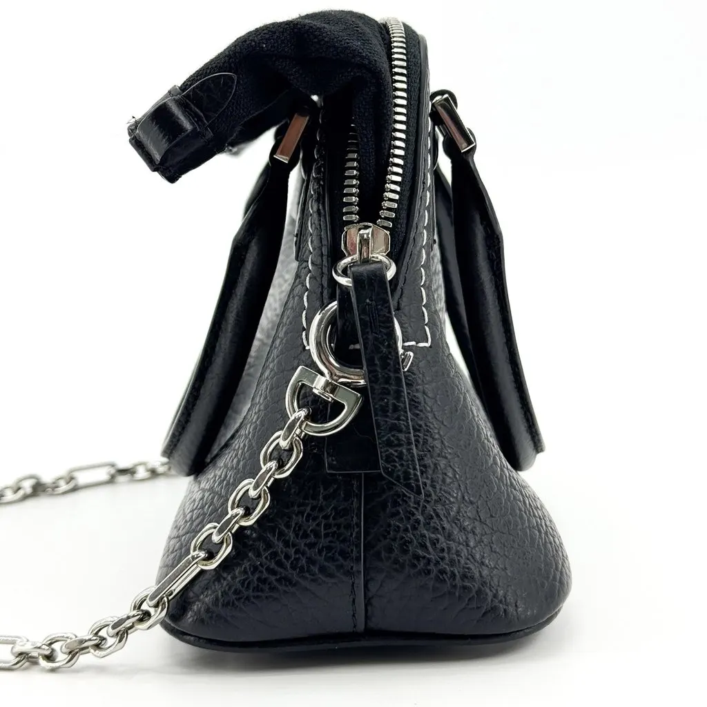 Maison Margiela 5AC Micro Tote Bag Black Black Leather Good - Model View