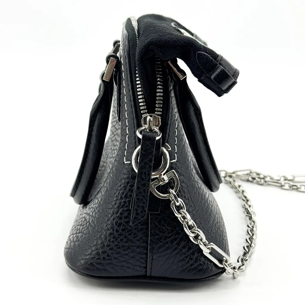 Maison Margiela 5AC Micro Tote Bag Black Black Leather Good - Box View