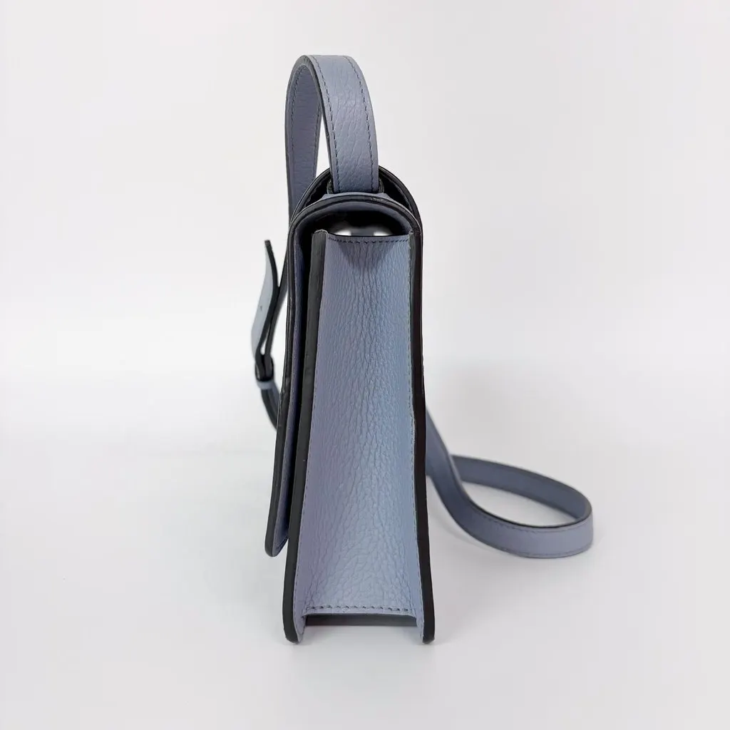Moynat Leather Crossbody Bag Sky Blue Blue Leather Good - Inside View