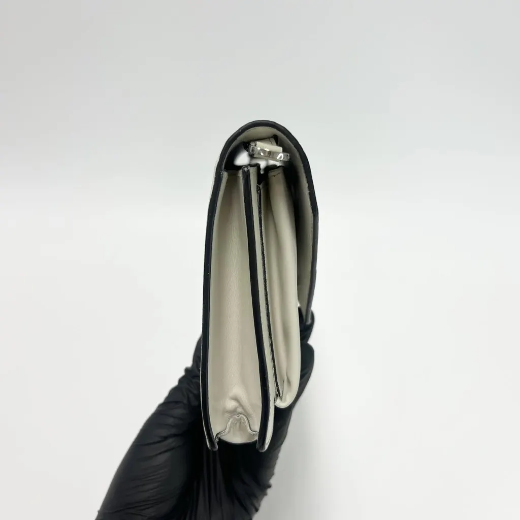 Prada Saffiano Leather Mini Envelope Bag 1BP020 White Leather Good - Model View