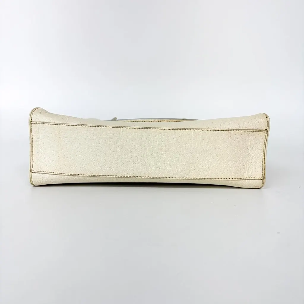 Prada Vitello Phoenix Leather Tote Bag Ivory Ecru Leather Good - Box View