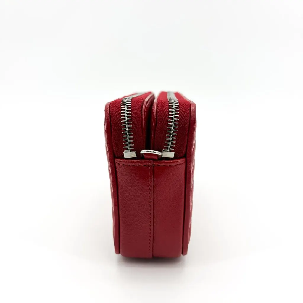Prada Quilted Napa Leather Pouch Red MultiColor Leather Very good - Box View