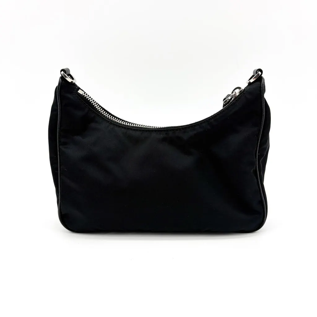 Prada Re-edition 2000 Nylon Mini Bag Black Black Polyamide Good - Inside View