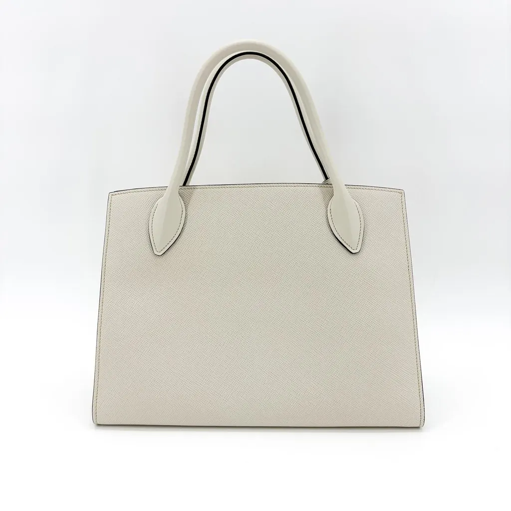 Prada Monochrome Small Saffiano Leather Tote Bag White White Leather Very good - Inside View