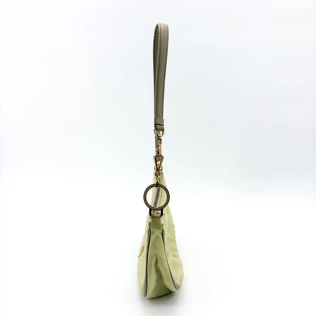 Prada Vintage Nylon Mini Shoulder Bag Light Green Green Polyamide Fair - Inside View