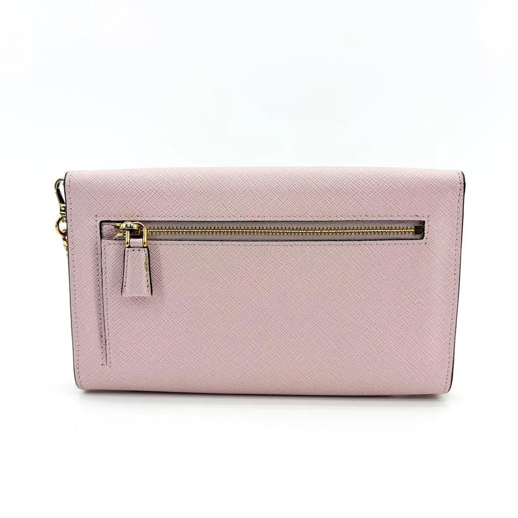 Prada Saffiano Leather Envelope Shoulder Bag Orchid Pink Gold Leather Very good - Inside View