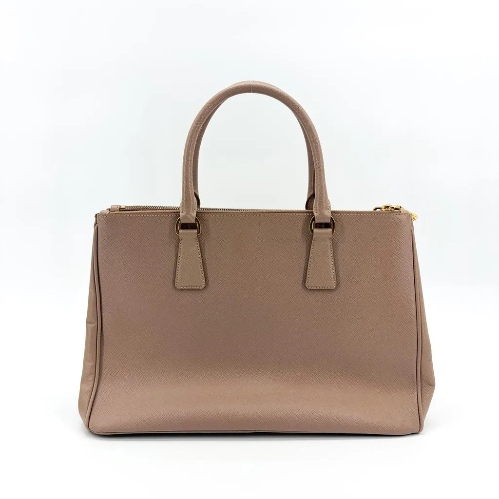 Prada Galleria Saffiano Leather Bag Medium Cameo Beige Leather Good - Inside View