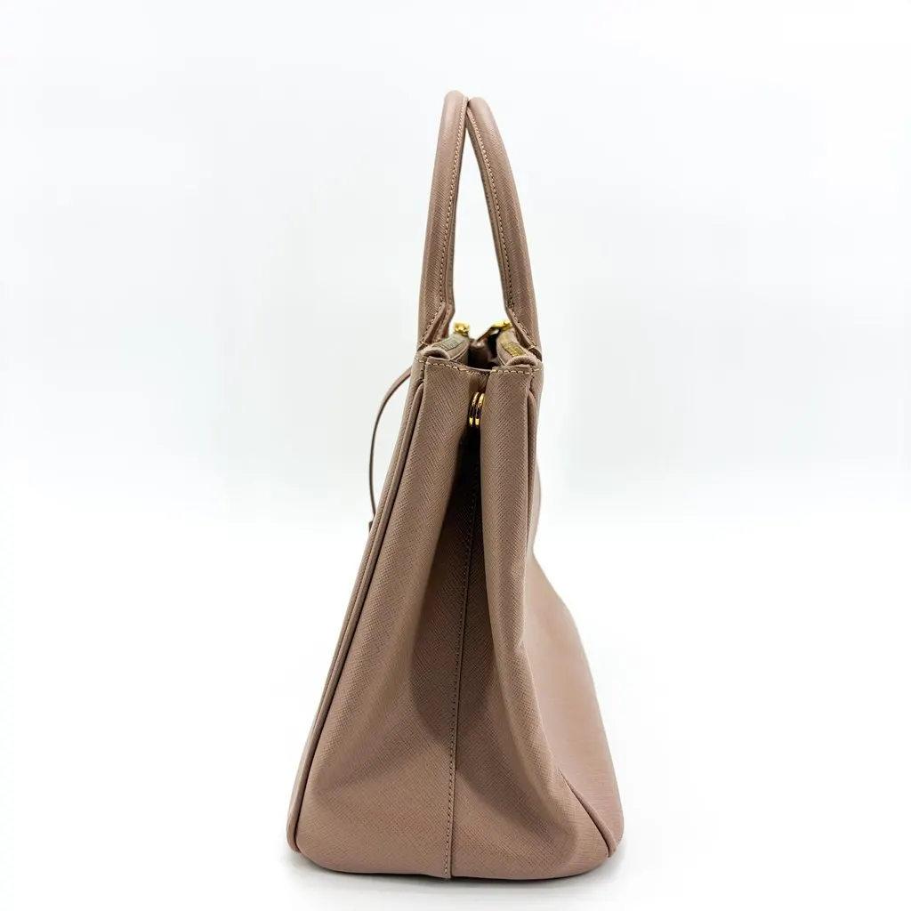 Prada Galleria Saffiano Leather Bag Medium Cameo Beige Leather Good - Model View