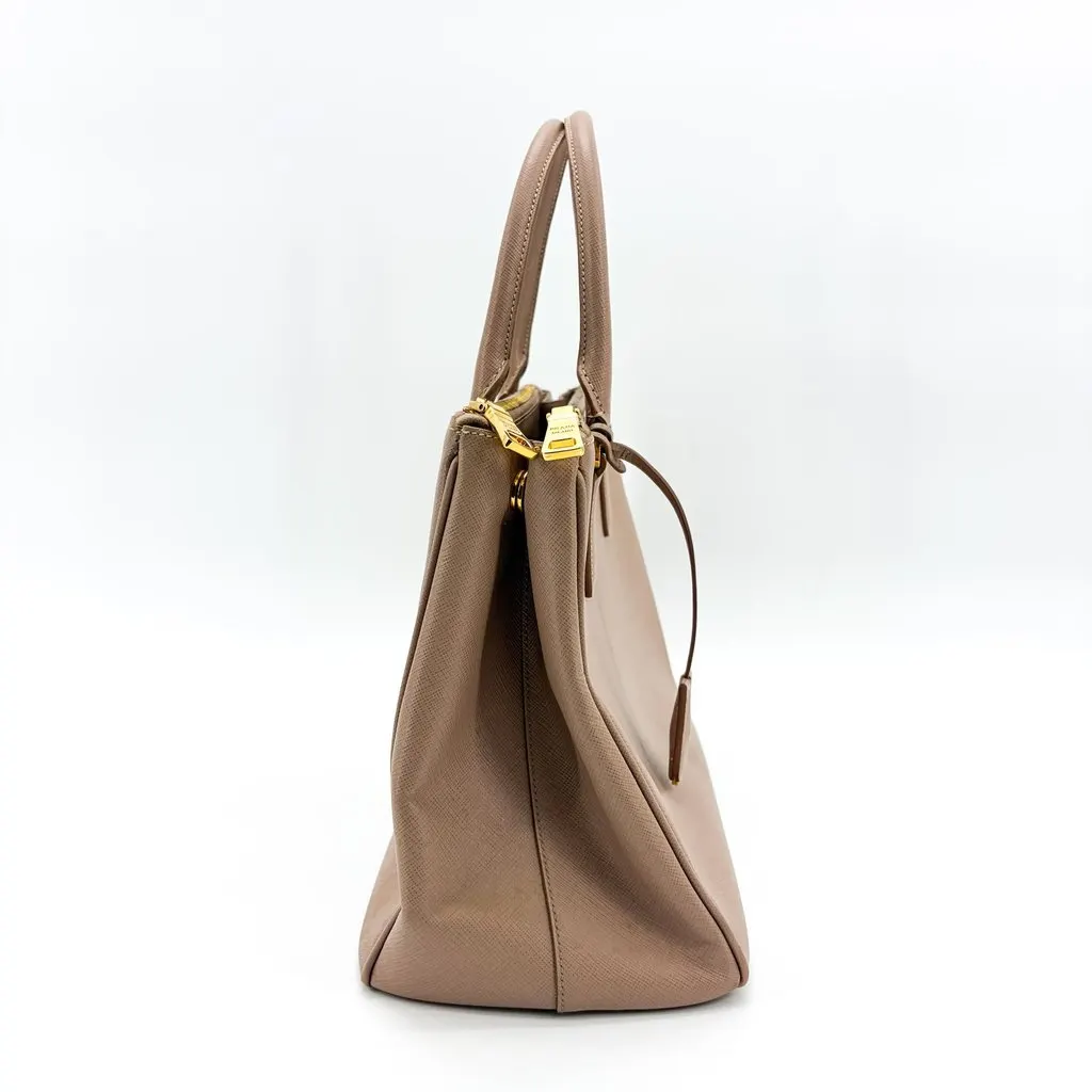 Prada Galleria Saffiano Leather Bag Medium Cameo Beige Leather Good - Box View