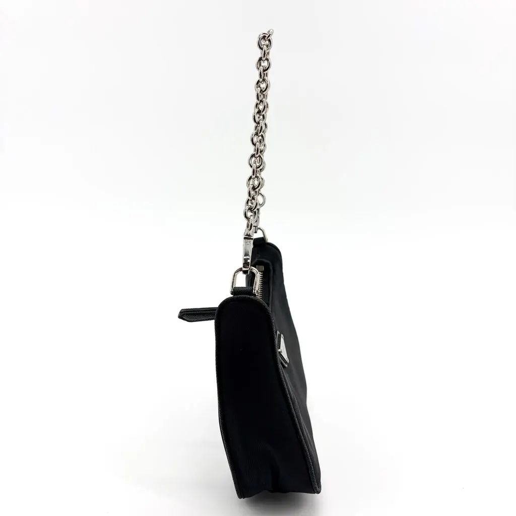 Prada Re-edition Nylon Mini Crossbody Bag Black Black Polyamide Good - Box View