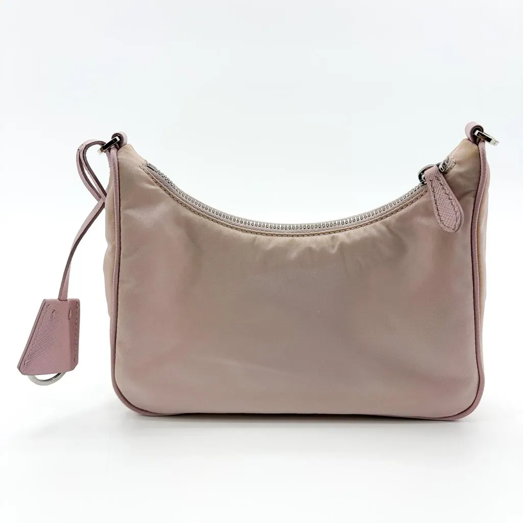Prada Re-edition 2005 Nylon Mini Bag Alabaster Pink Pink Polyamide Fair - Inside View