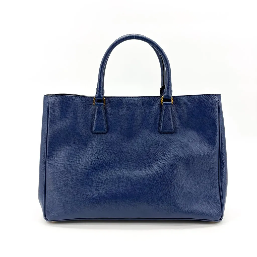 Prada Saffiano Lux Tote Bag Medium Navy Blue Leather Good - Inside View