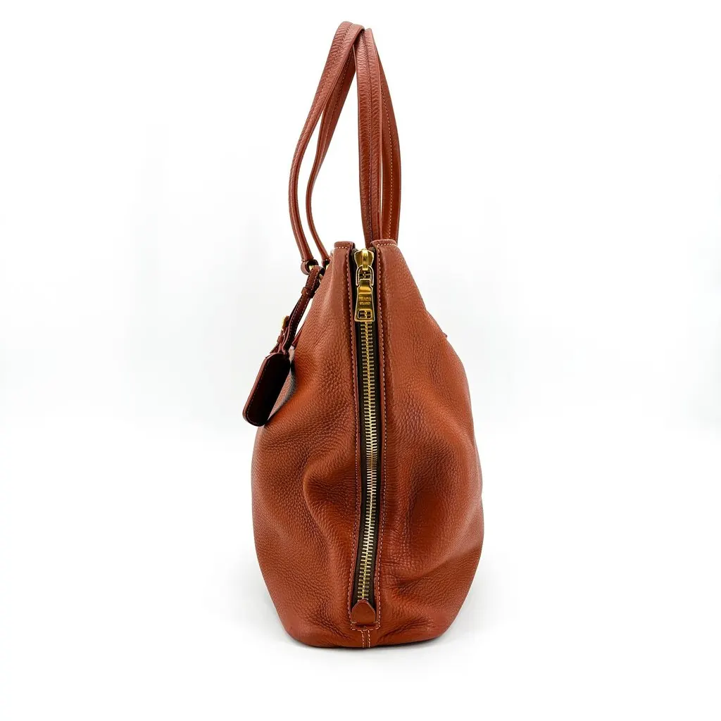 Prada Vitello Daino Tote Bag Brown Brown Leather Good - Box View