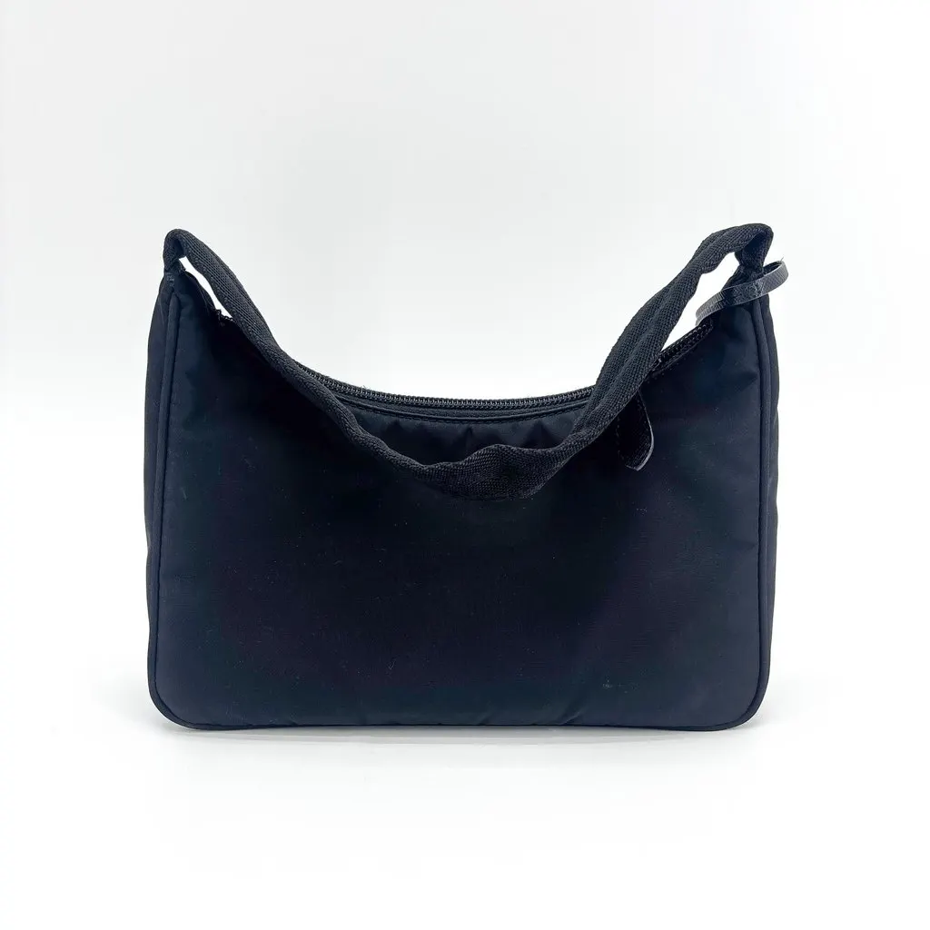 Prada Re-Edition 2000 Re-Nylon Mini Bag Black Black Polyamide Good - Back View
