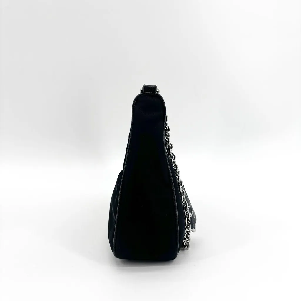 Prada Re-Edition 2005 Re-Nylon Shoulder Bag Black Black Polyamide Good - Box View