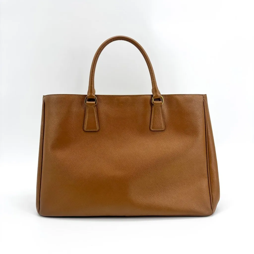 Prada Galleria Saffiano Large Tote Bag Caramel Brown Brown Leather Good - Inside View