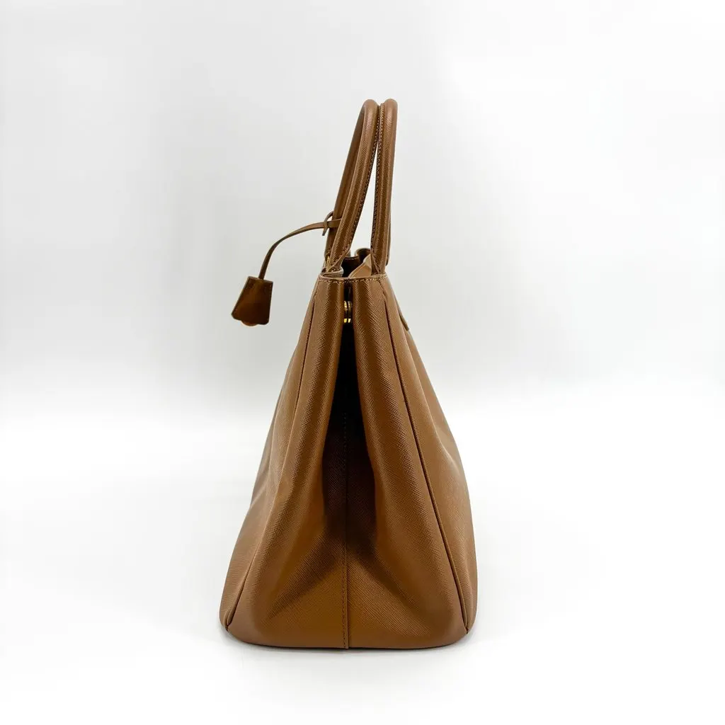 Prada Galleria Saffiano Large Tote Bag Caramel Brown Brown Leather Good - Box View